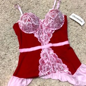Red and pink lingerie